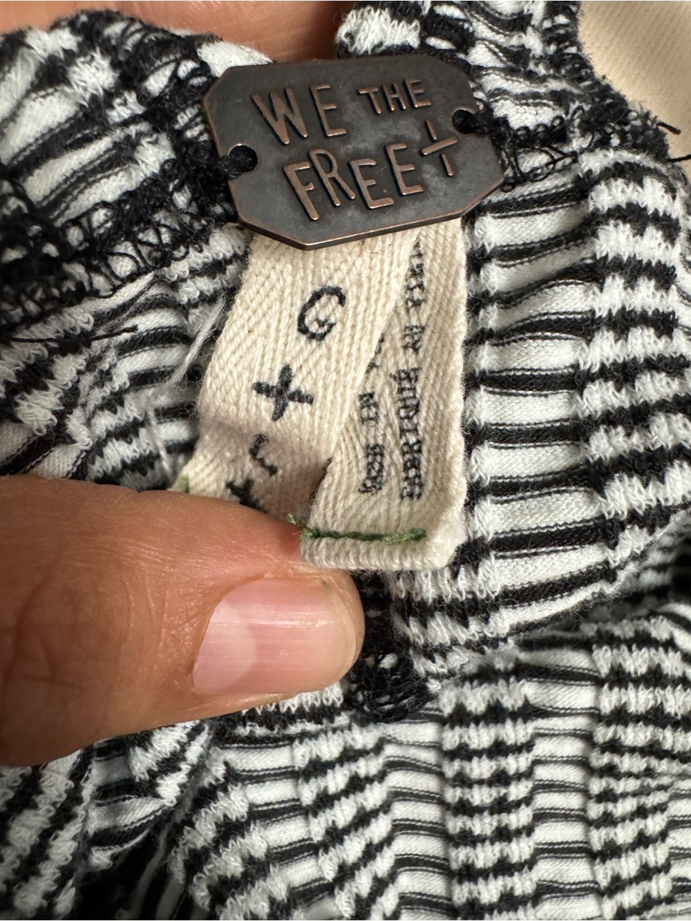 We The Free Black and White Striped Tank Top - Picture 6 of 6